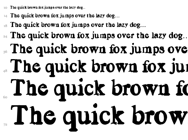 Old news font waterfall
